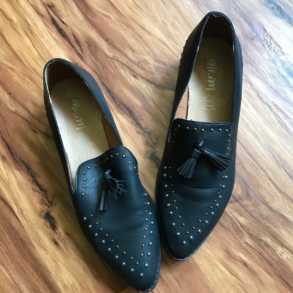 Mi. iM Black Adele Studded Loafer
